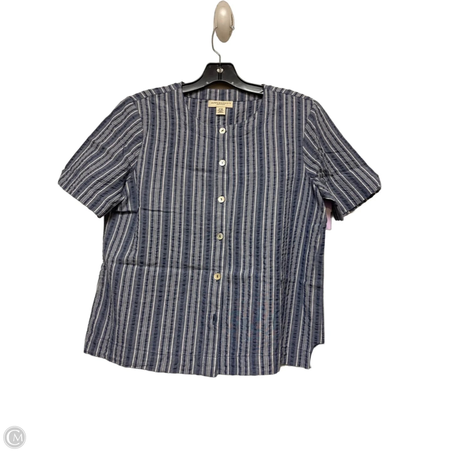 Top Short Sleeve By Appleseeds In Striped Pattern, Size: Sp