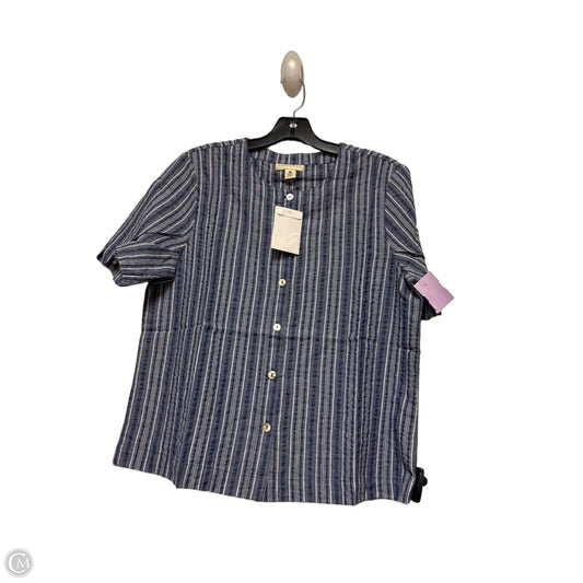 Top Short Sleeve By Appleseeds In Striped Pattern, Size: M