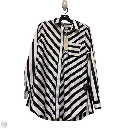 Top Long Sleeve By Chicos In Striped Pattern, Size: S