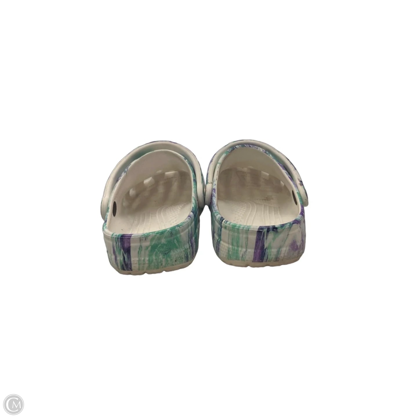 Shoes Flats By Crocs In Tie Dye Print, Size: 8