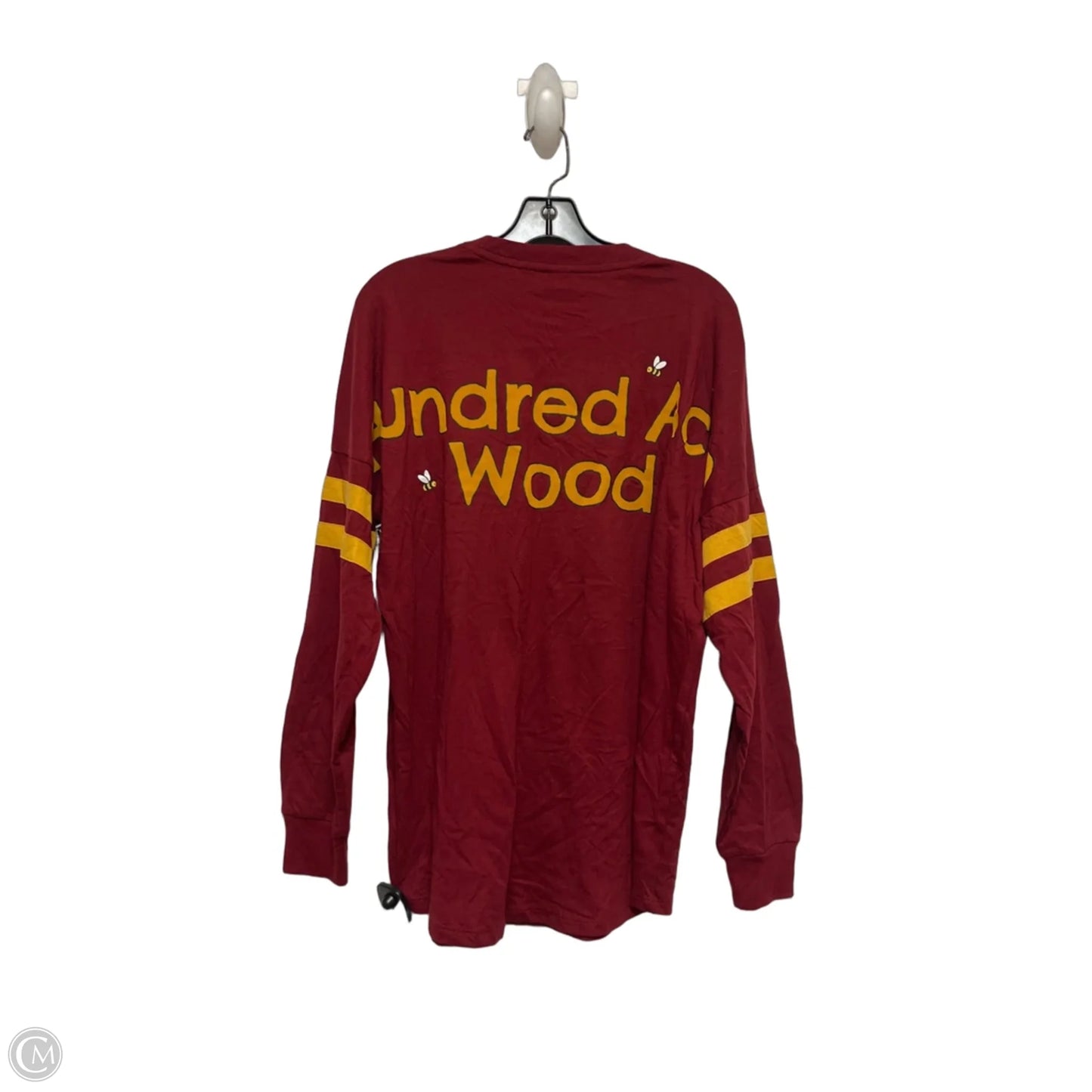 Top Long Sleeve Basic By Disney In Red & Yellow, Size: S
