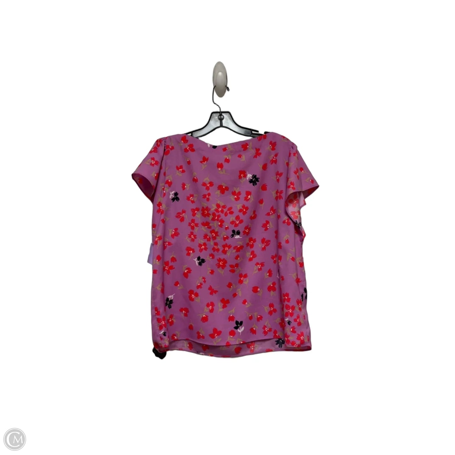 Top Short Sleeve By Ann Taylor In Floral Print, Size: M