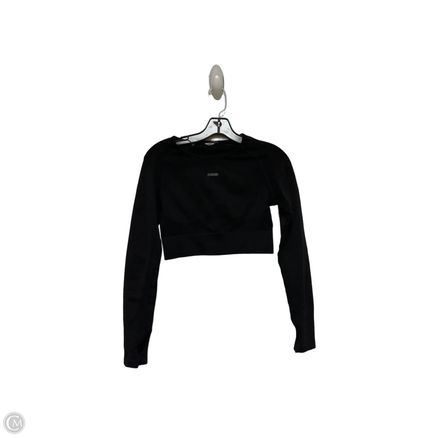Athletic Top Long Sleeve Crewneck By Gym Shark In Black, Size: S