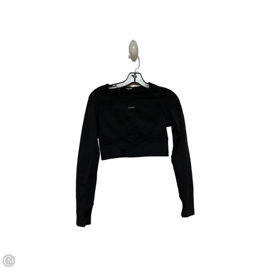 Athletic Top Long Sleeve Crewneck By Gym Shark In Black, Size: S