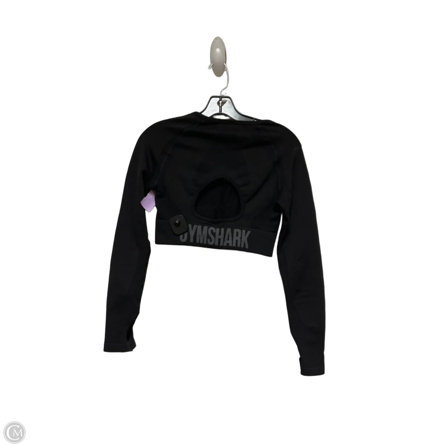 Athletic Top Long Sleeve Crewneck By Gym Shark In Black, Size: S