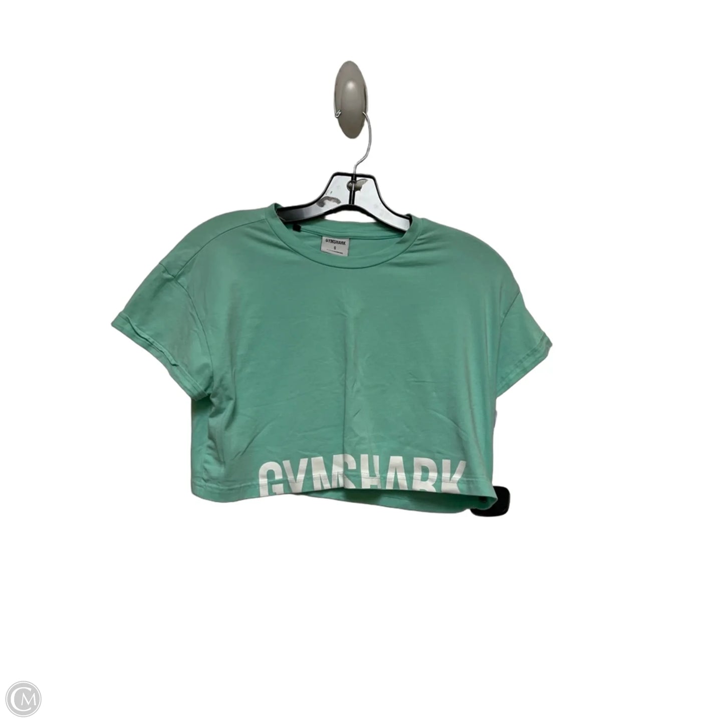 Athletic Top Short Sleeve By Gym Shark In Green, Size: S