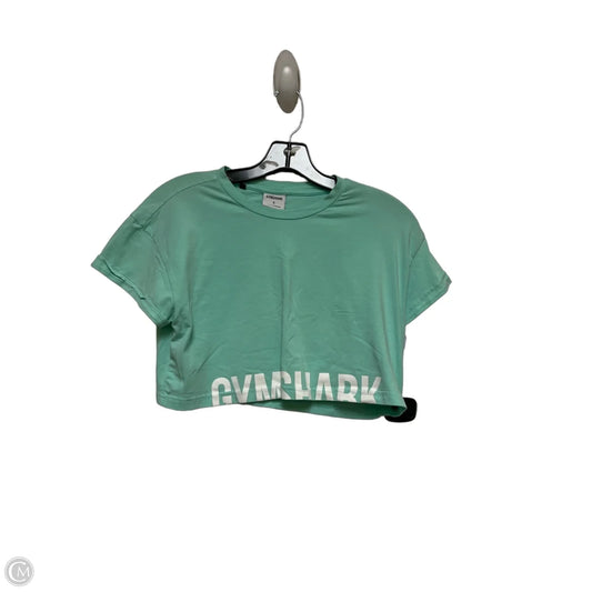Athletic Top Short Sleeve By Gym Shark In Green, Size: S