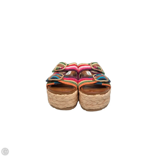 Sandals Heels Platform By Steve Madden In Multi-colored, Size: 7