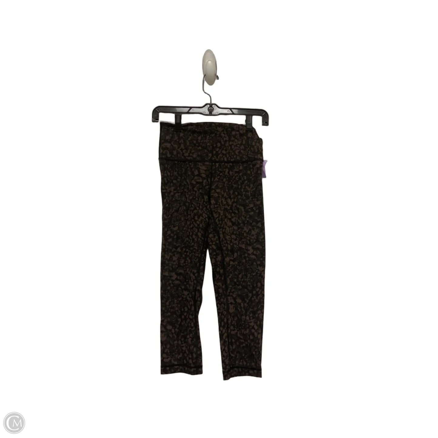 Athletic Capris By Lululemon In Black & Brown, Size: 6