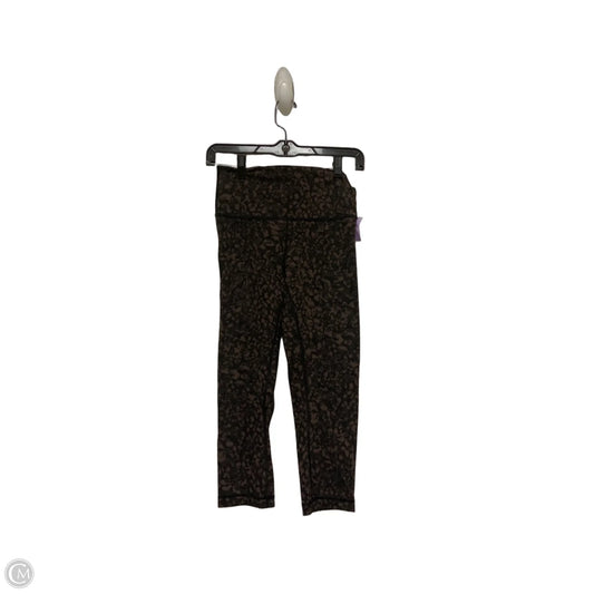 Athletic Capris By Lululemon In Black & Brown, Size: 6