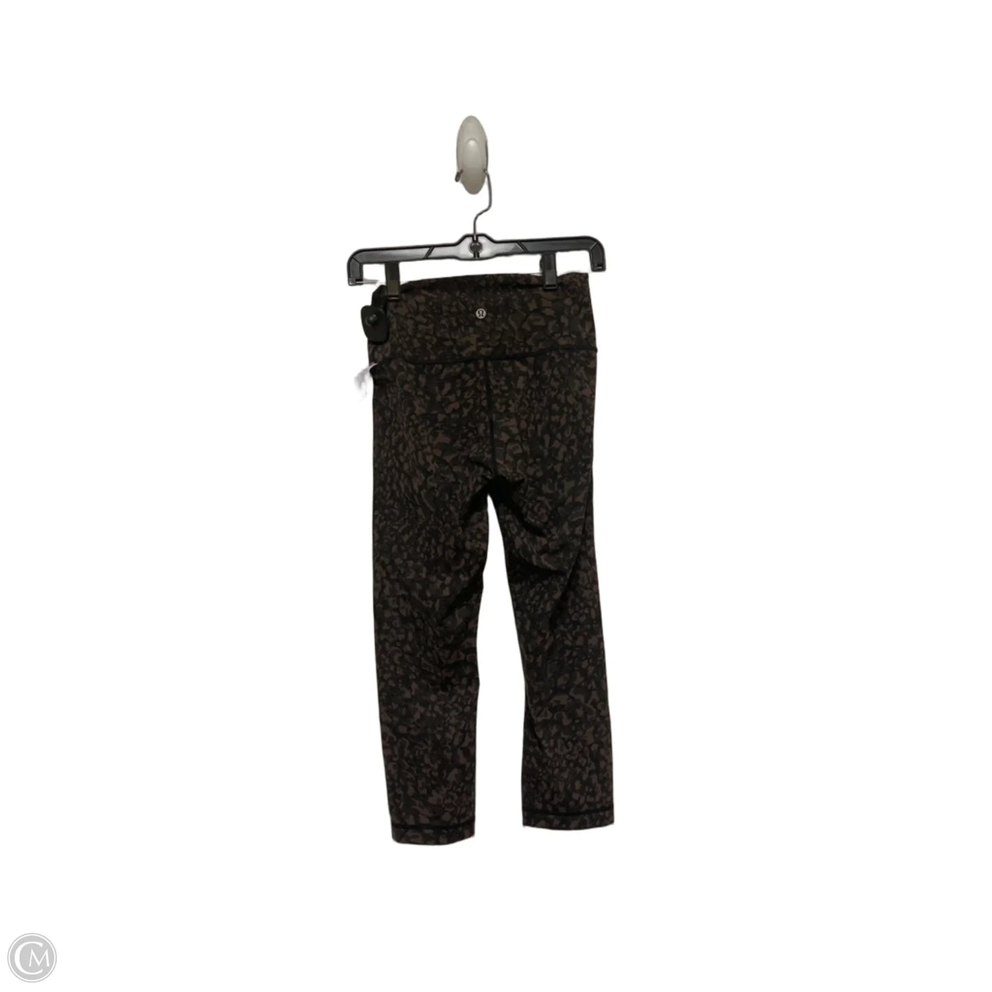 Athletic Capris By Lululemon In Black & Brown, Size: 6