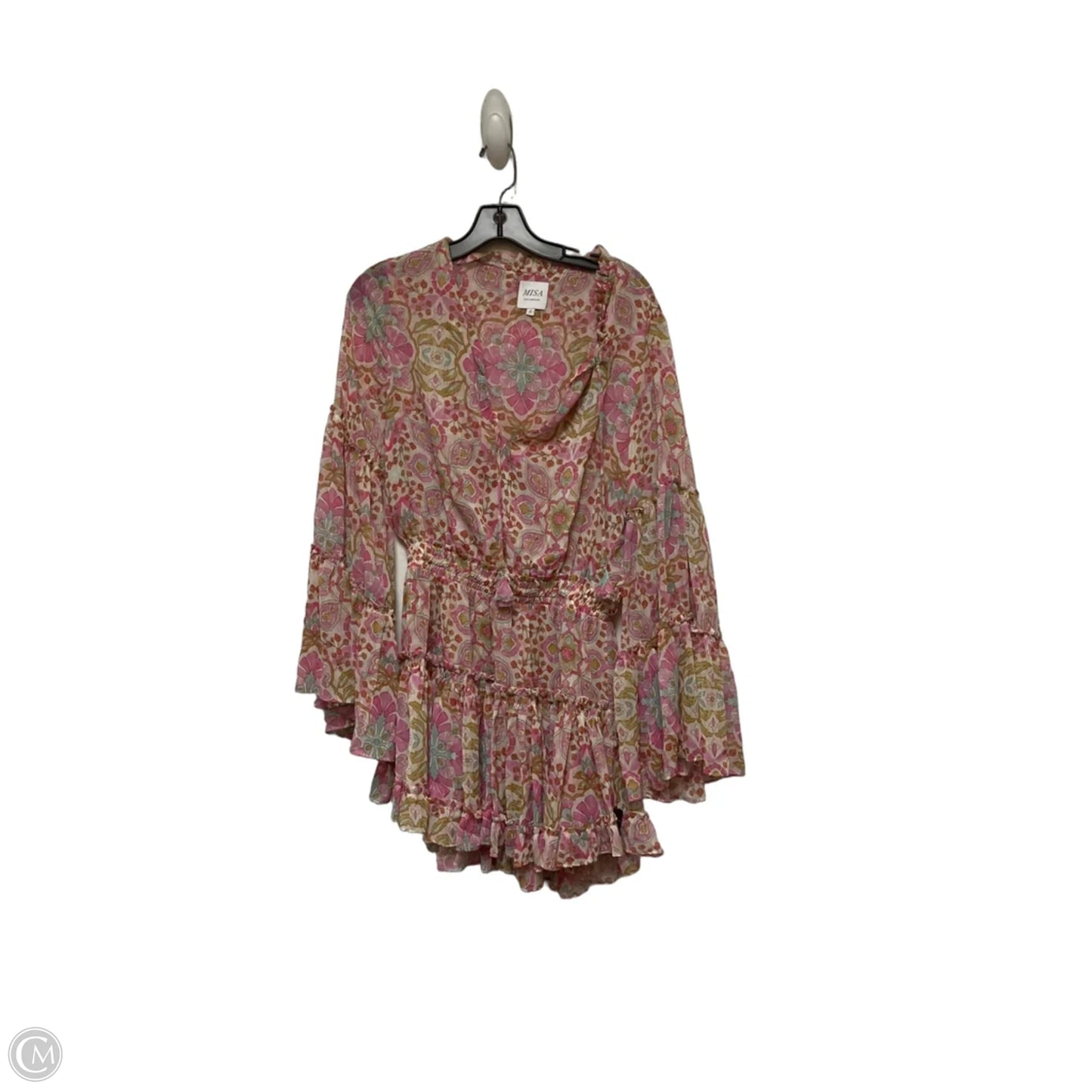 Dress Designer By Misa In Pink & Yellow, Size: S