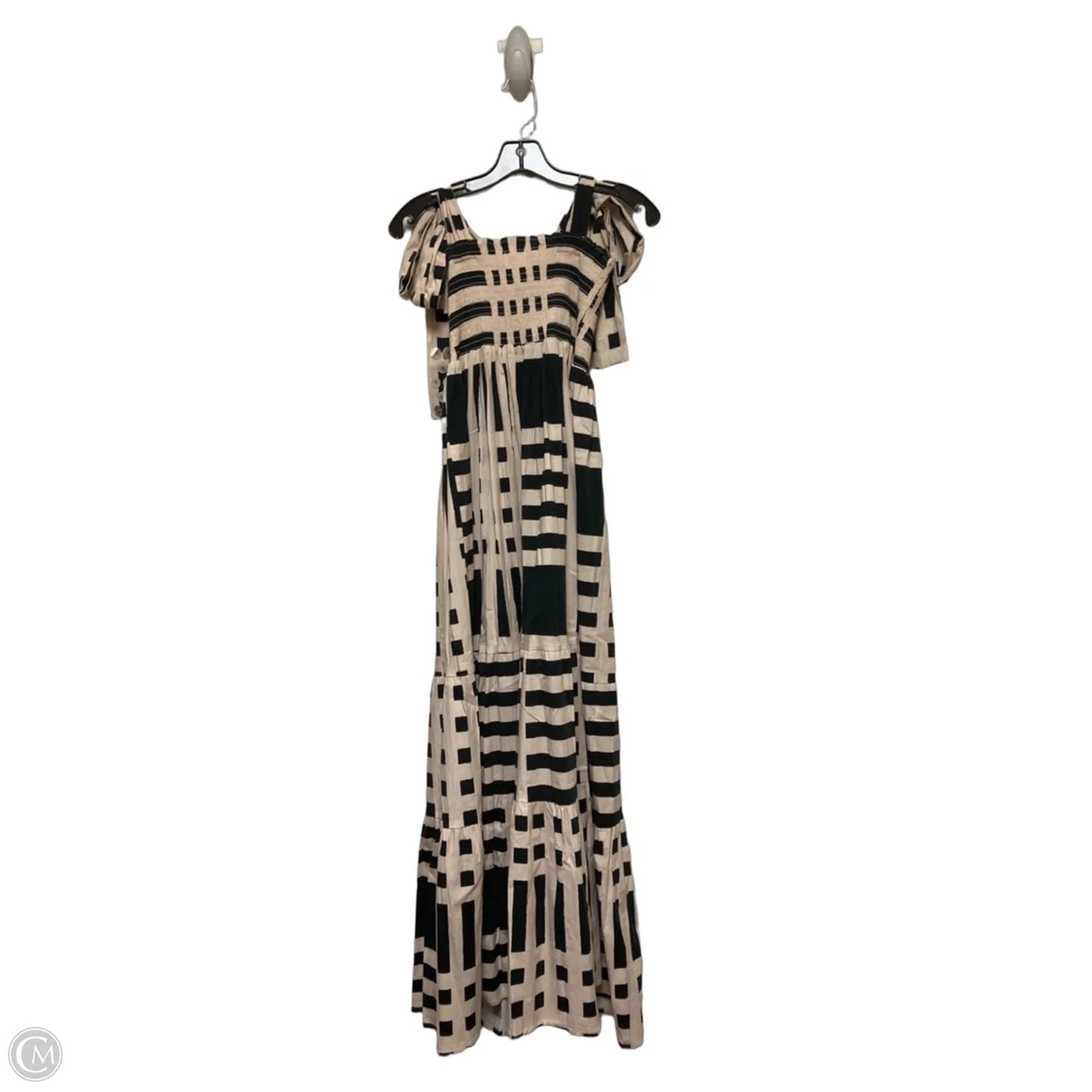 Dress Casual Maxi By Clothes Mentor In Black & Tan, Size: S