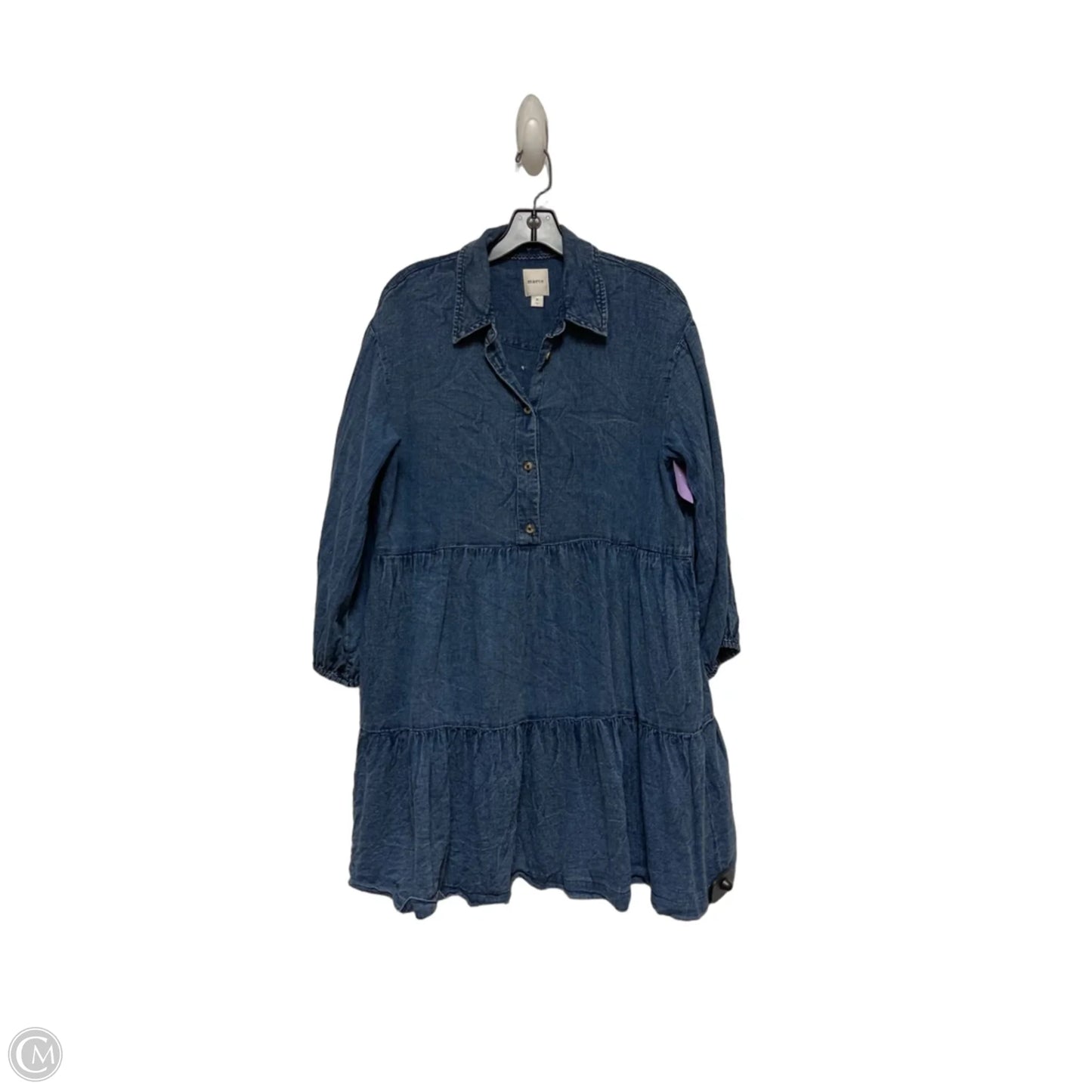 Dress Casual Short By Maeve In Blue Denim, Size: M