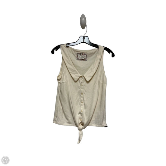 Top Sleeveless By Anthropologie In Cream, Size: M