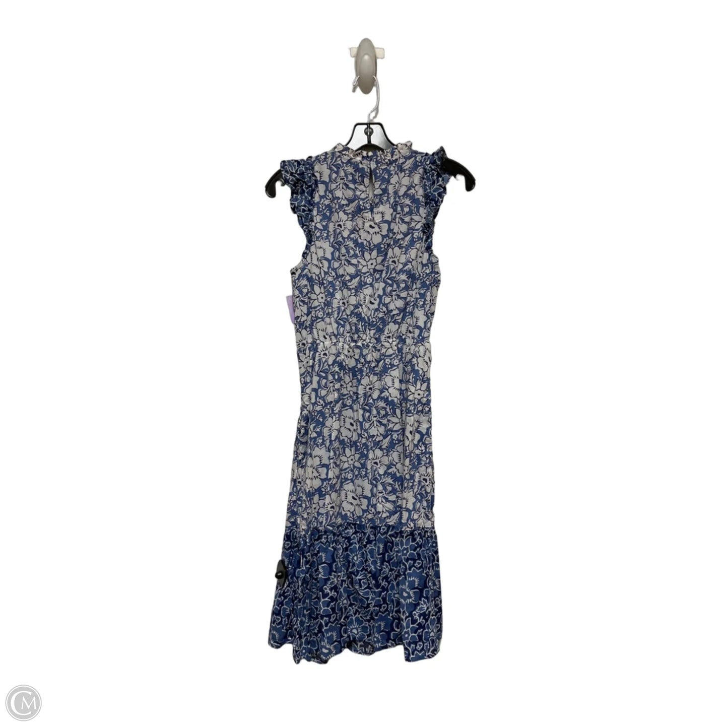 Dress Casual Midi By J. Crew In Blue & White, Size: Xs