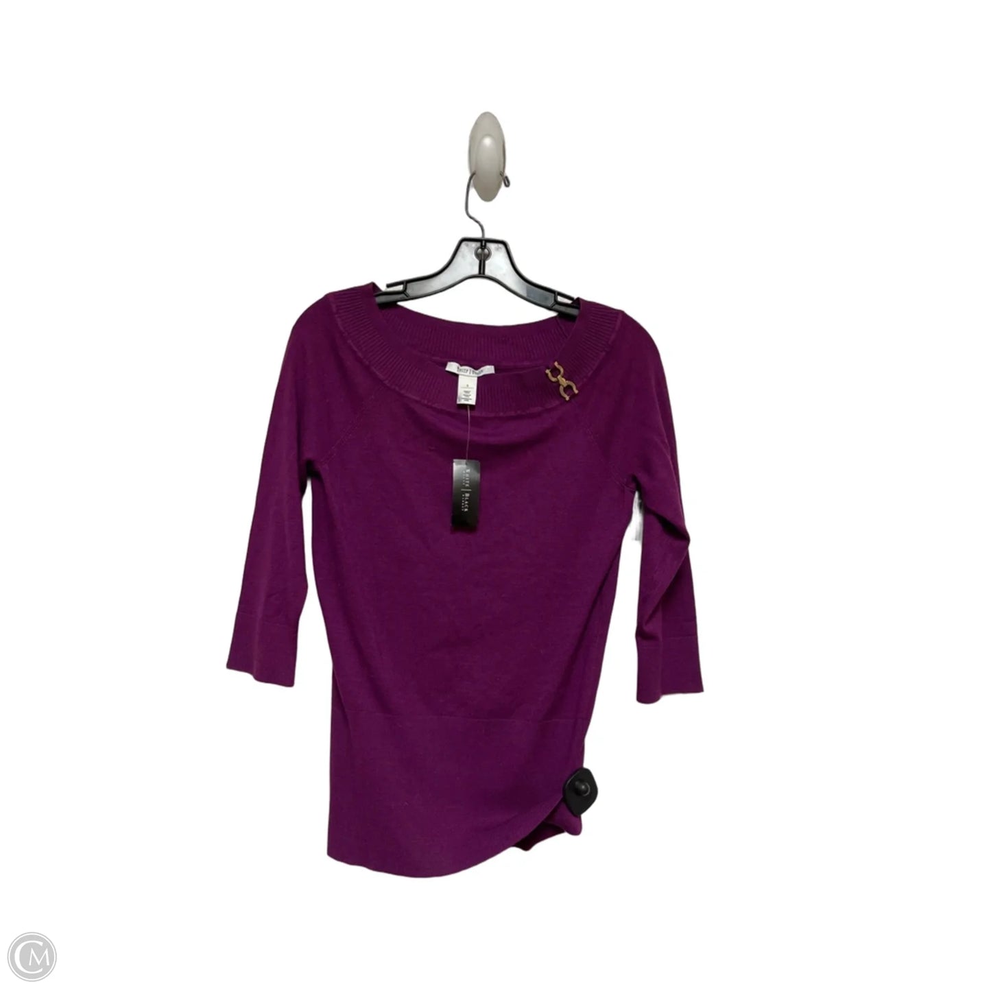 Top Short Sleeve By White House Black Market In Purple, Size: S