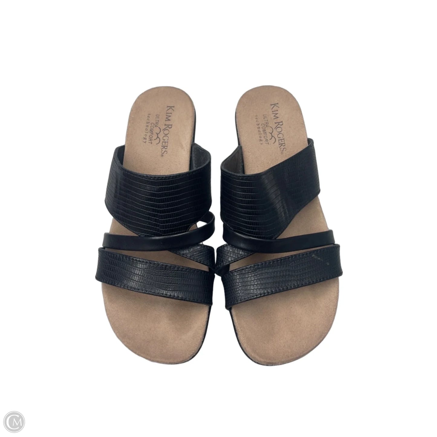 Sandals Heels Wedge By Kim Rogers In Black, Size: 7