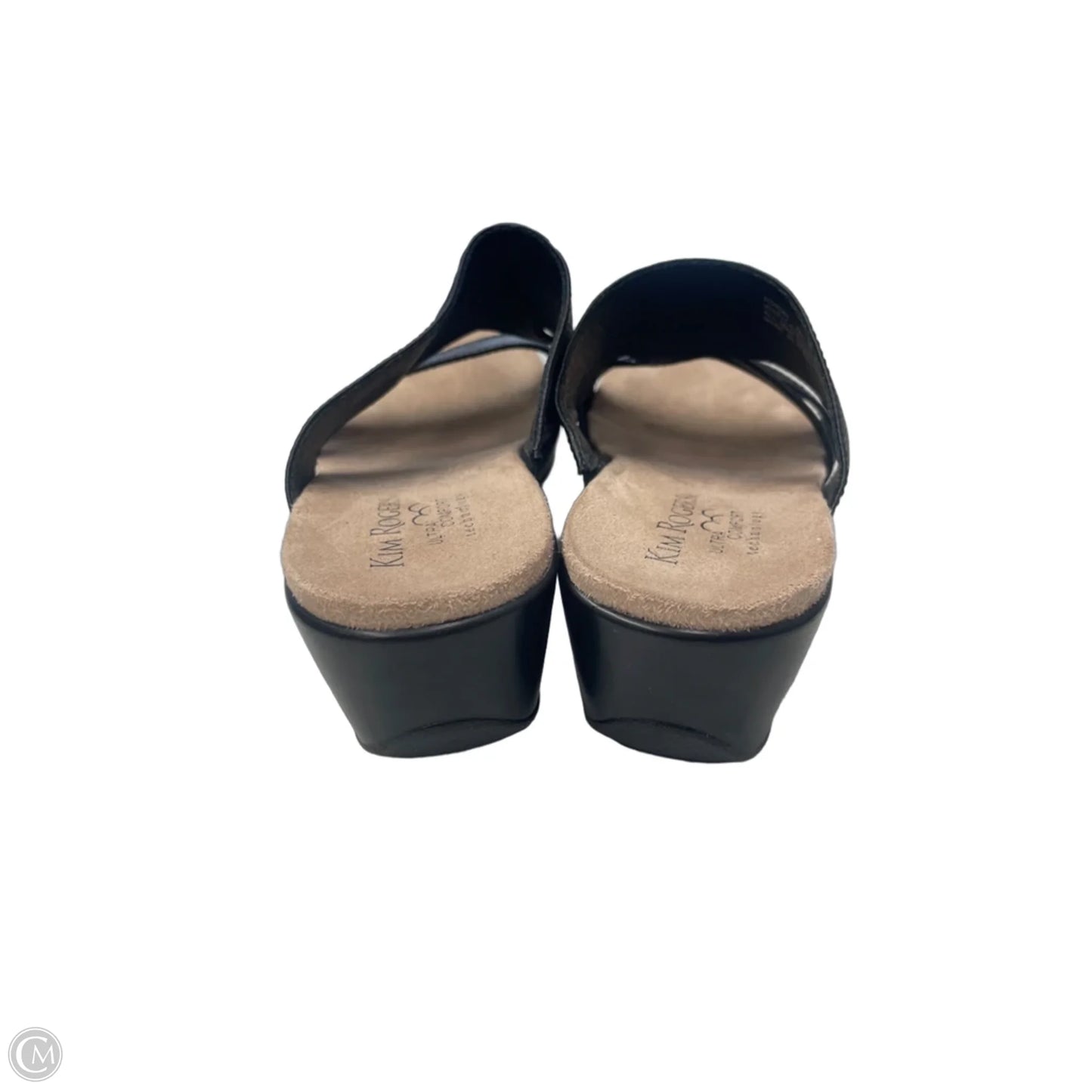 Sandals Heels Wedge By Kim Rogers In Black, Size: 7