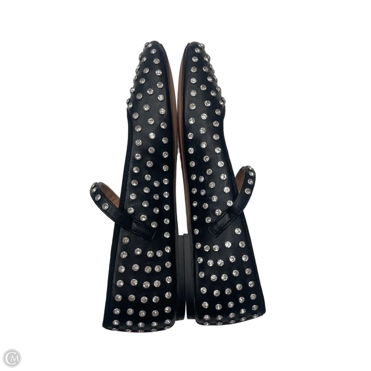 Shoes Flats By Steve Madden In Black & Silver, Size: 10
