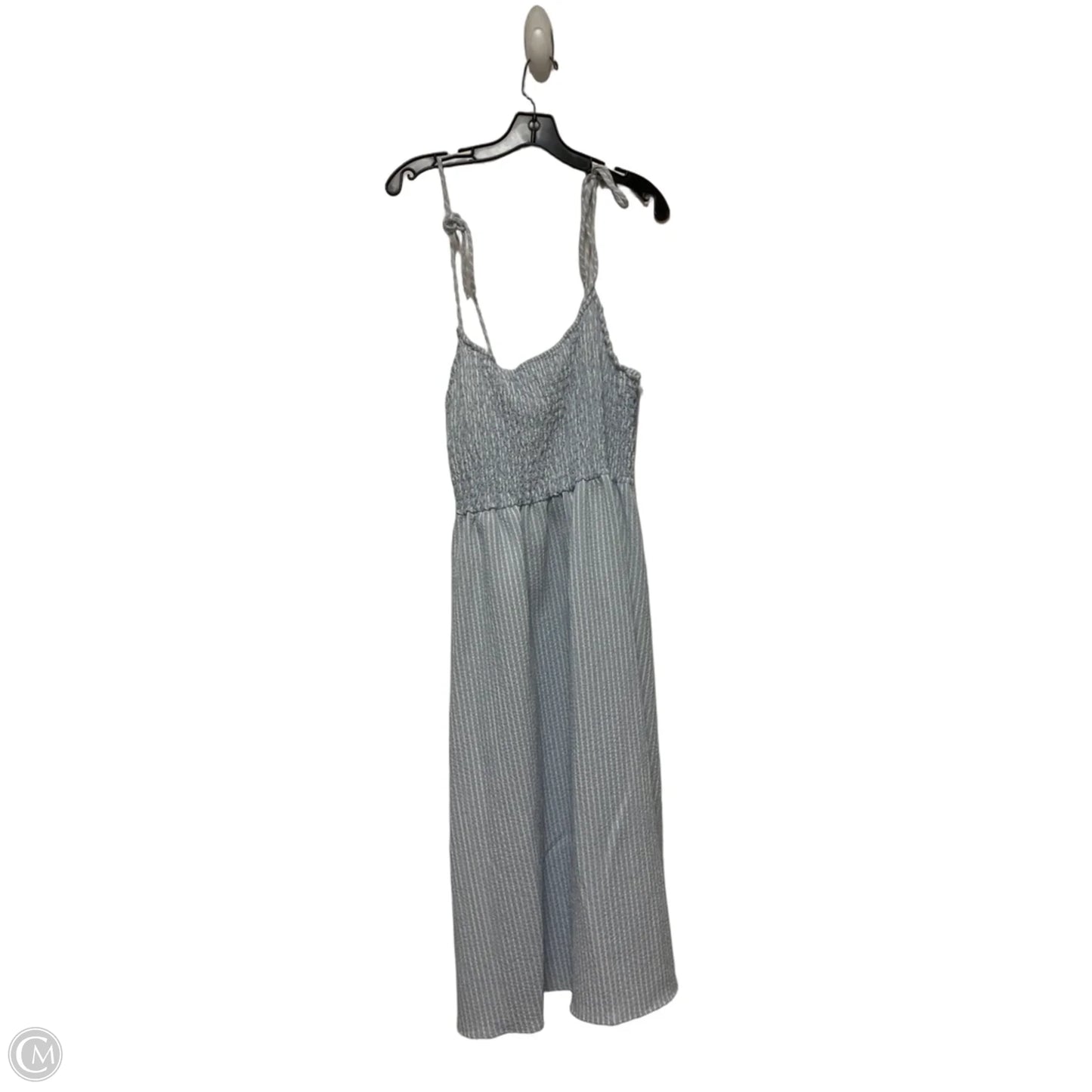 Dress Casual Midi By Divided In Blue & White, Size: L