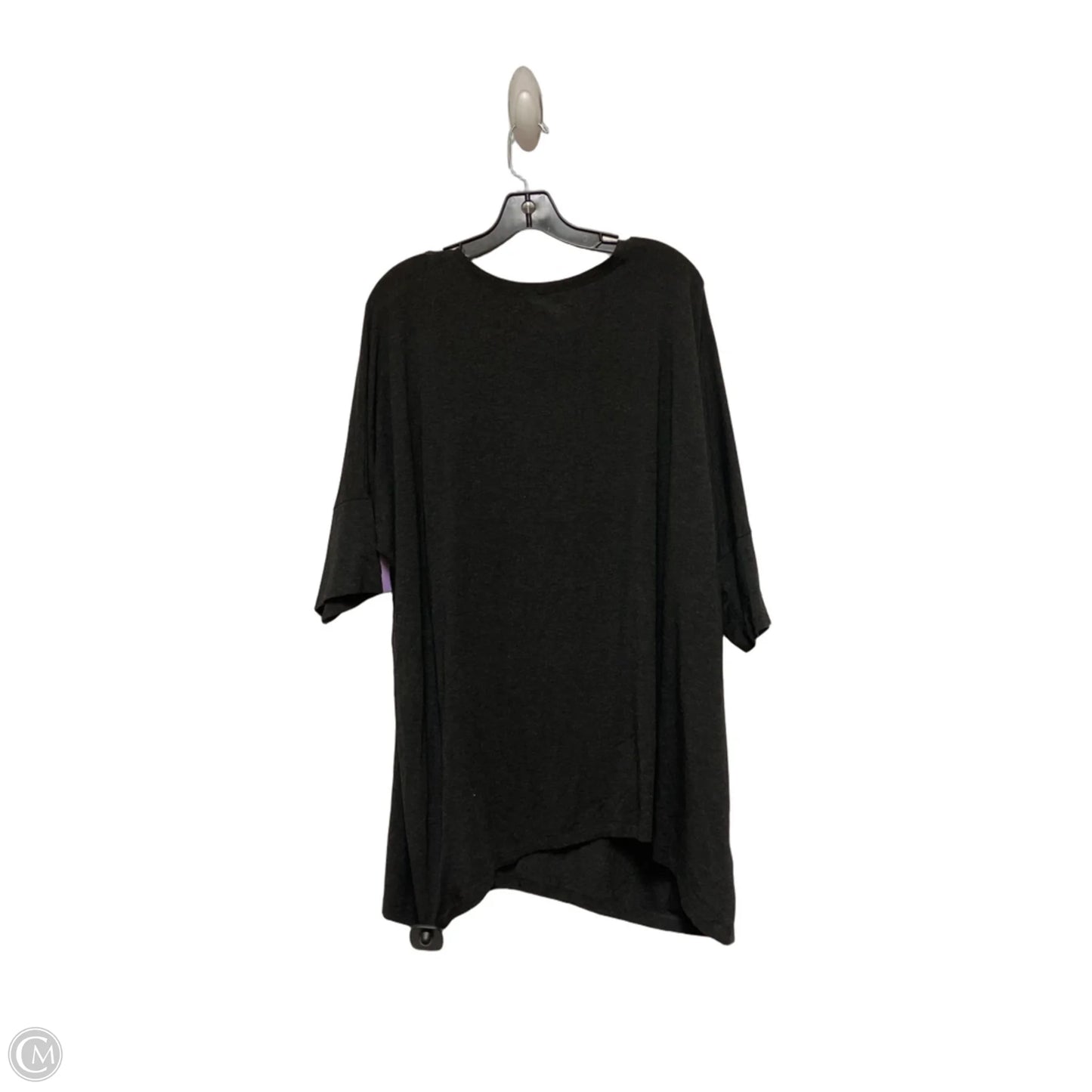 Top Short Sleeve Basic By Eileen Fisher In Grey, Size: L
