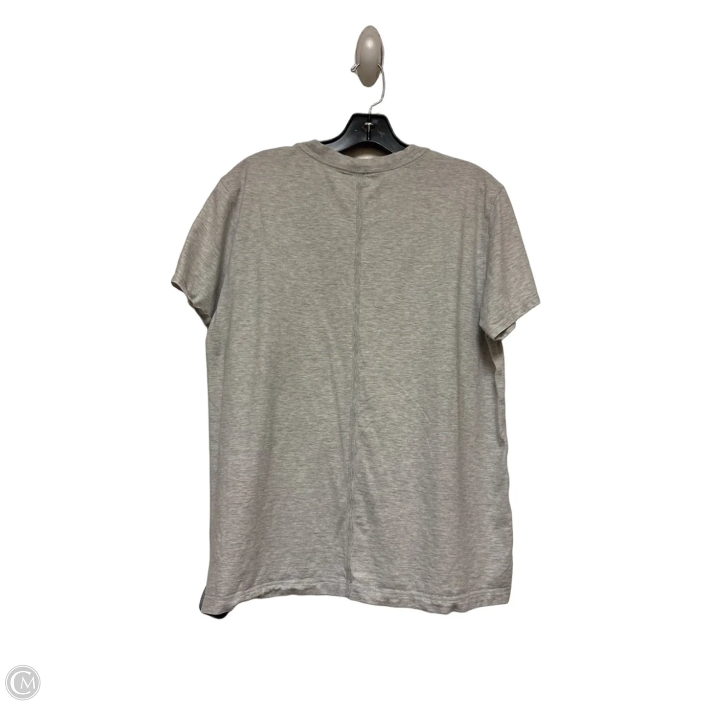 Athletic Top Short Sleeve By Lululemon In Grey, Size: S