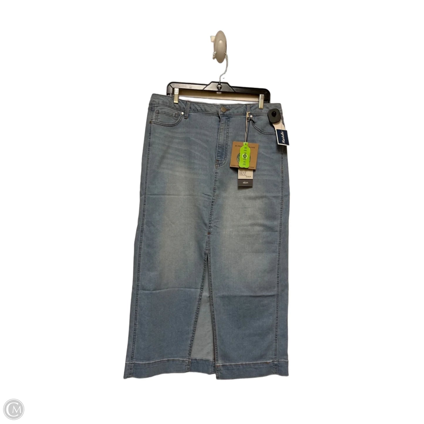 Skirt Midi By 1822 Denim In Blue Denim, Size: 16
