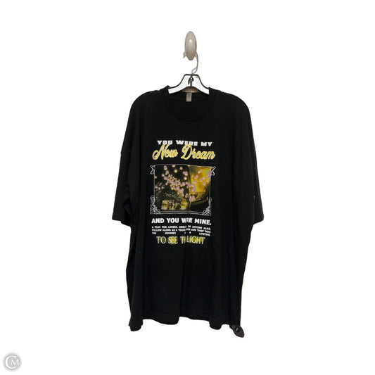 Top Short Sleeve Basic By Clothes Mentor In Black & Yellow, Size: 3x