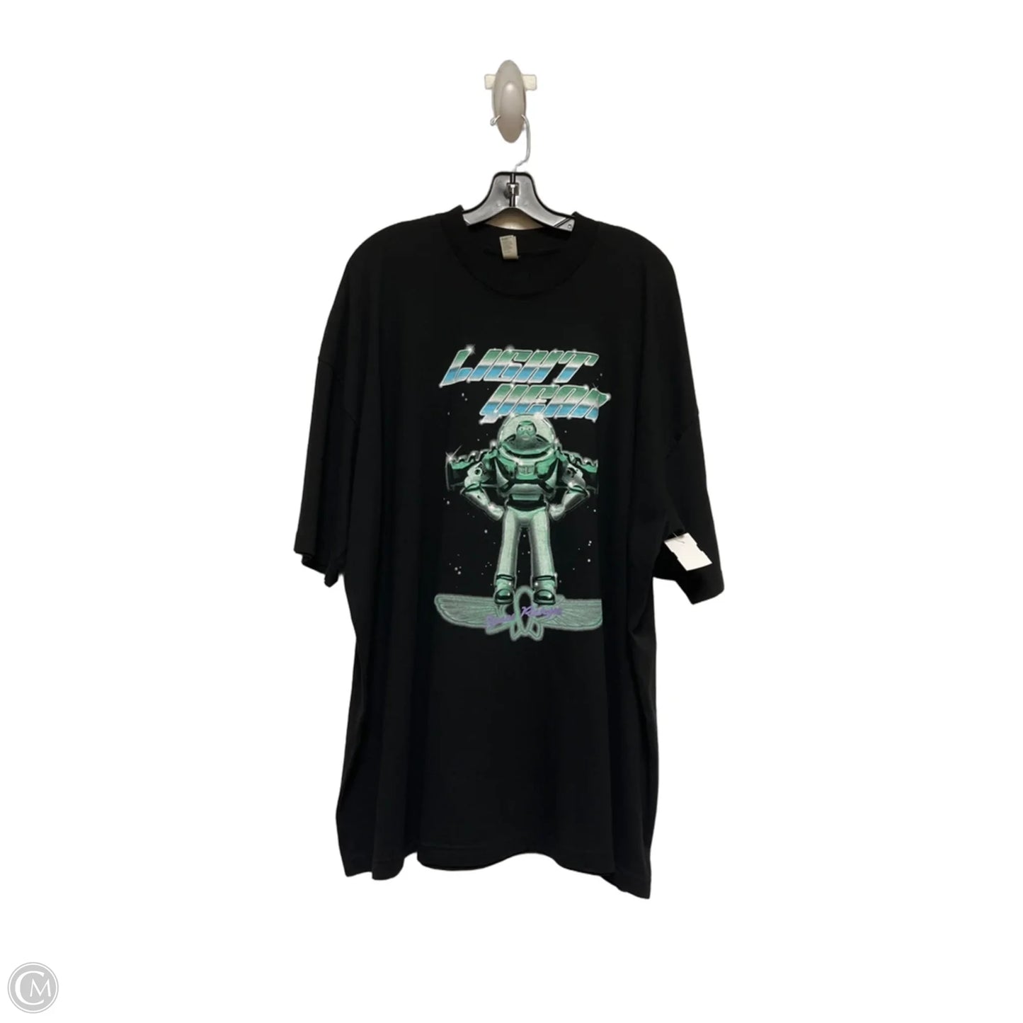 Top Short Sleeve Basic By Clothes Mentor In Black & Green, Size: 3x