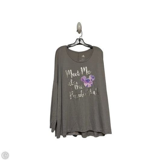 Top Long Sleeve Basic By Disney Store In Green & Purple, Size: 1x