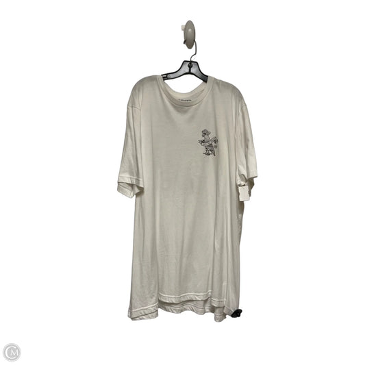 Top Short Sleeve Basic By Clothes Mentor In Grey & White, Size: 4x