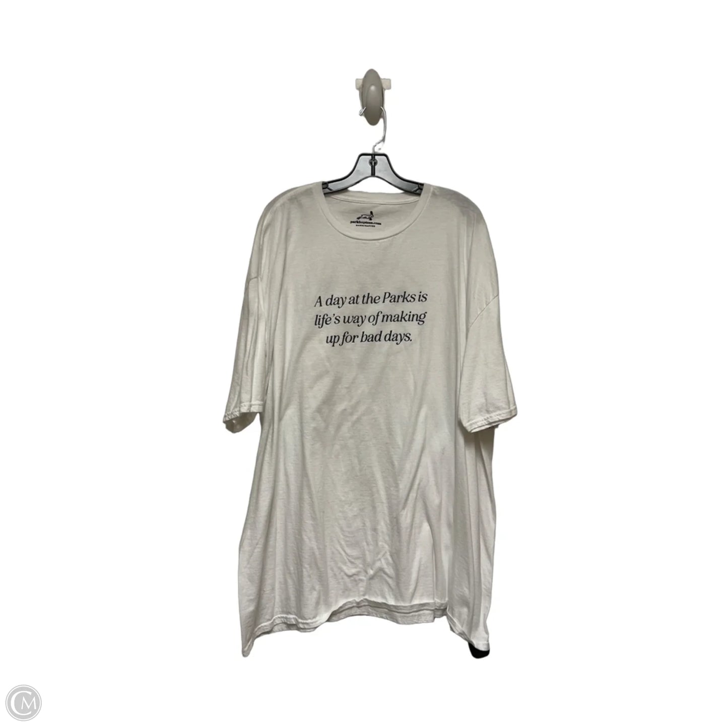 Top Short Sleeve Basic By Clothes Mentor In Black & White, Size: 3x