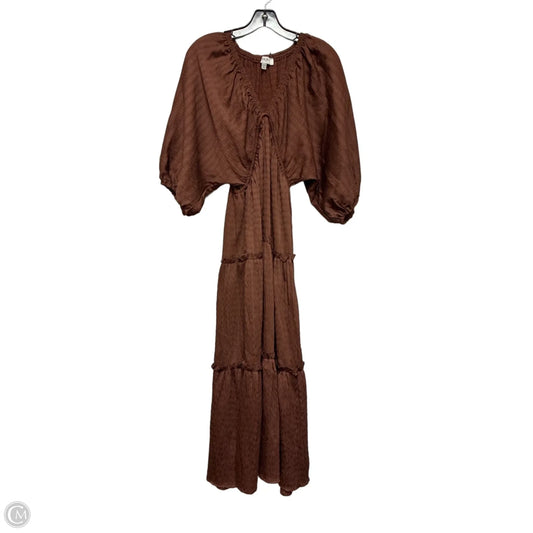Dress Casual Midi By Gilli In Brown, Size: L