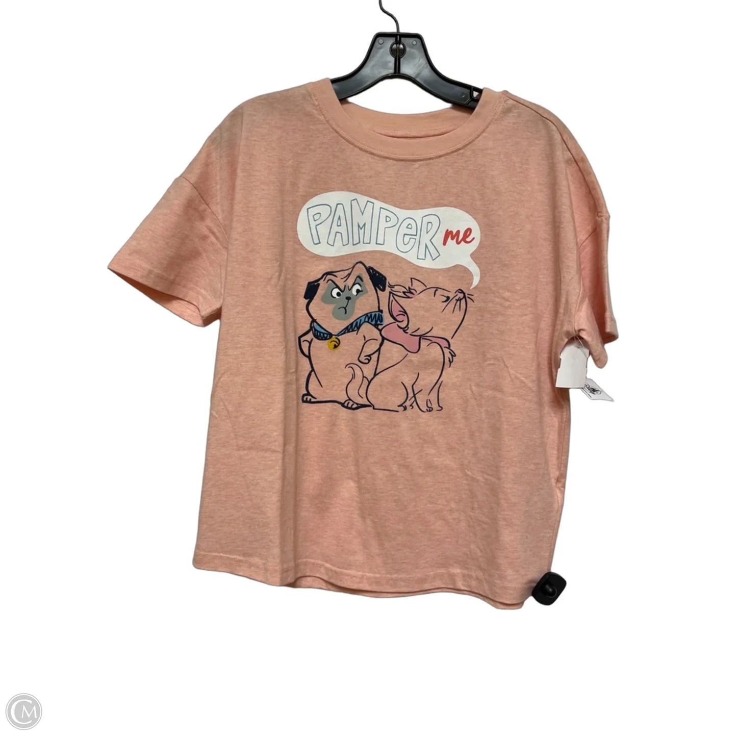 Top Short Sleeve By Disney Store In Peach, Size: S