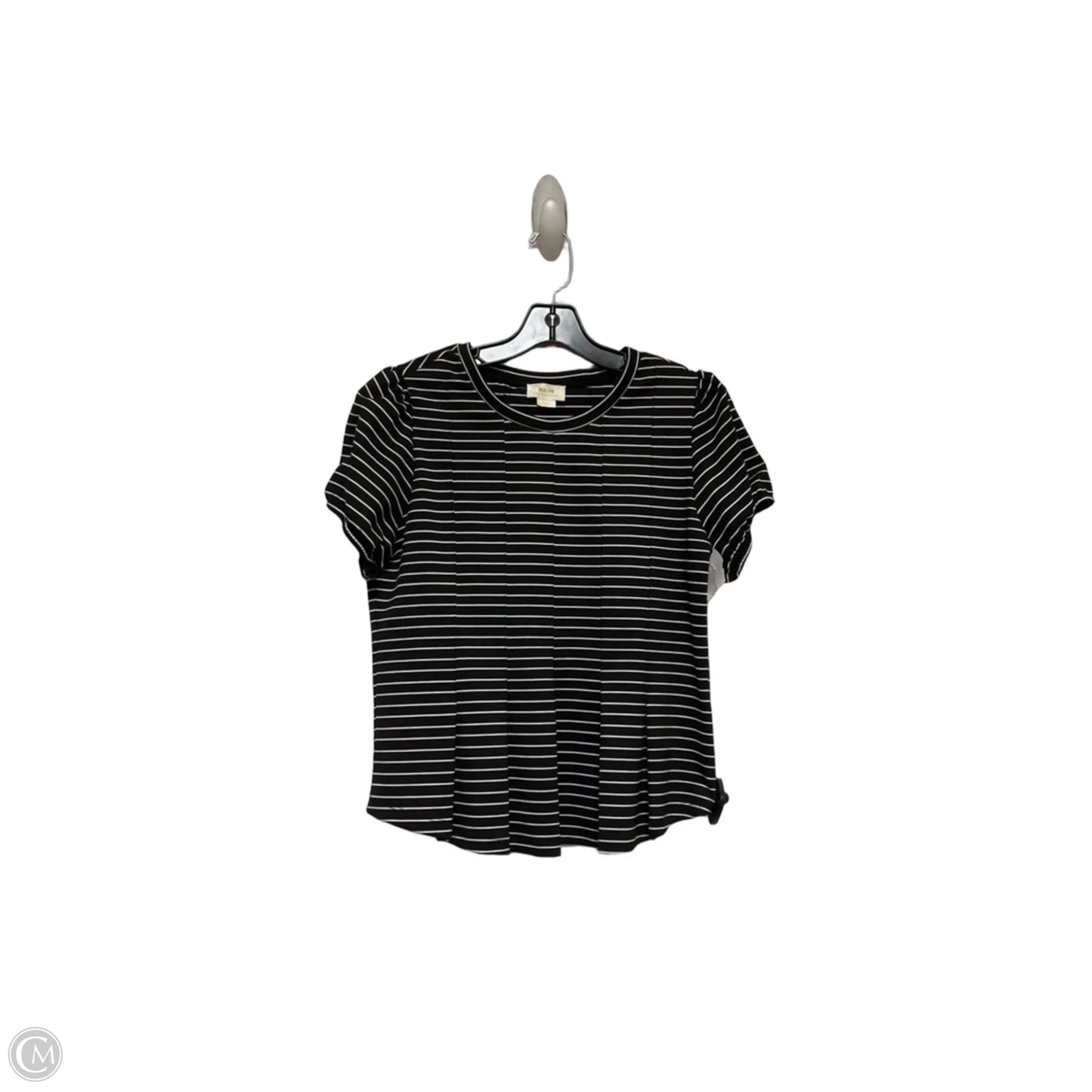 Top Short Sleeve By Maeve In Black & White, Size: M