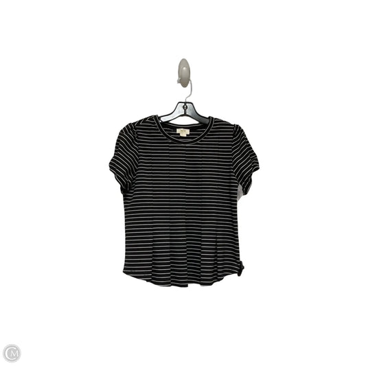 Top Short Sleeve By Maeve In Black & White, Size: M