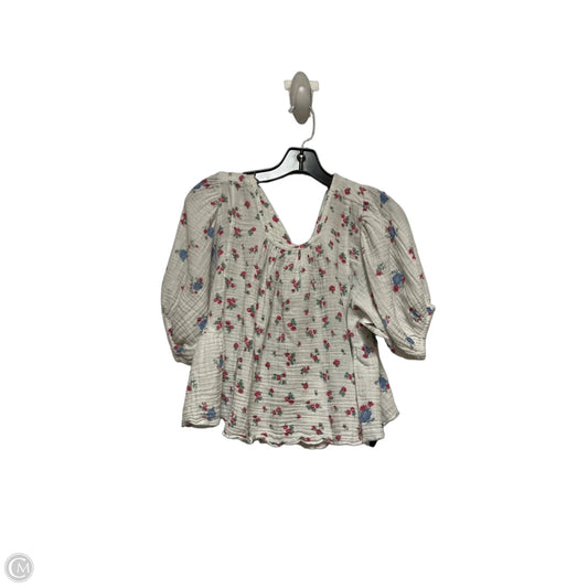 Top Short Sleeve By Free People In Floral Print, Size: S