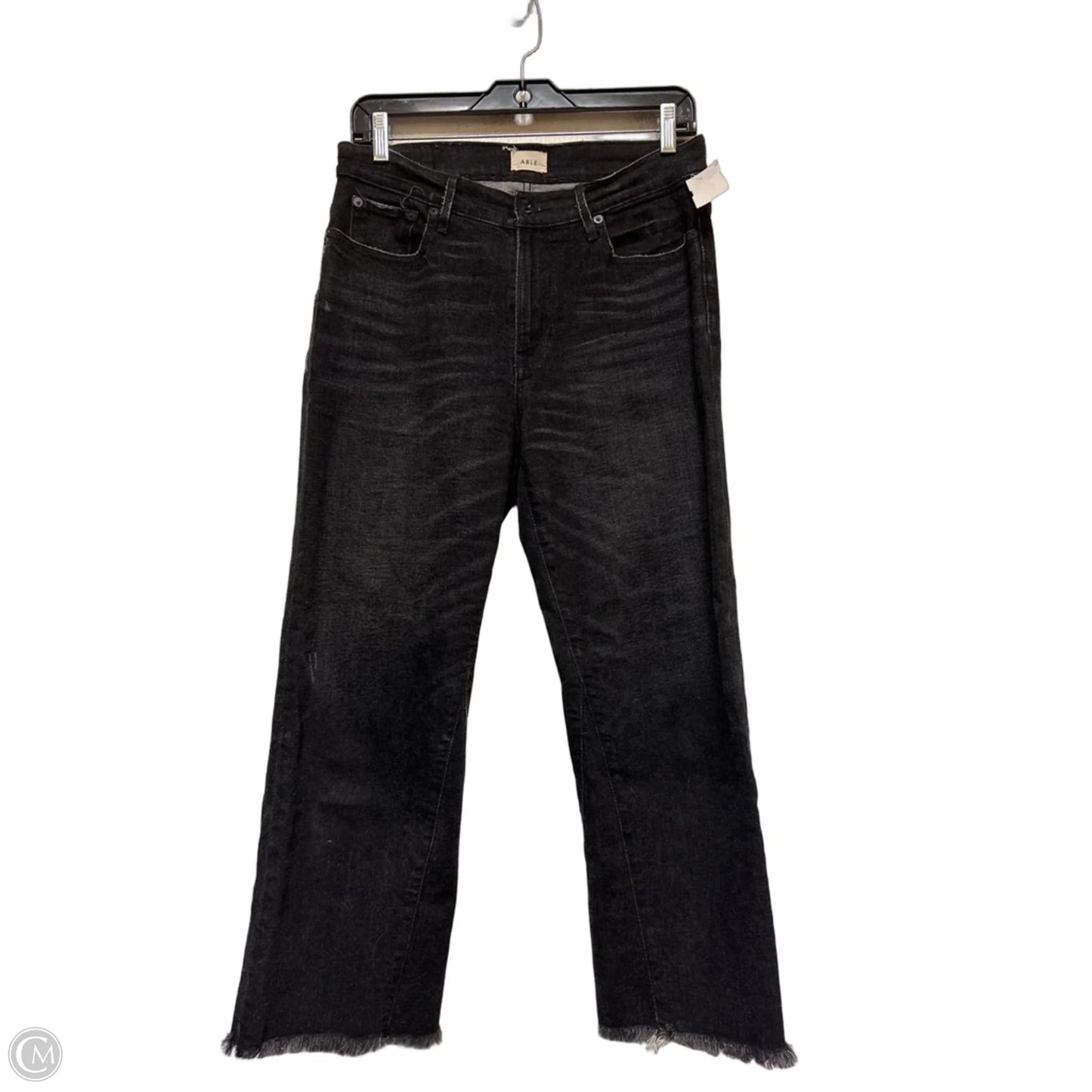 Jeans Cropped By Able In Grey Denim, Size: 4