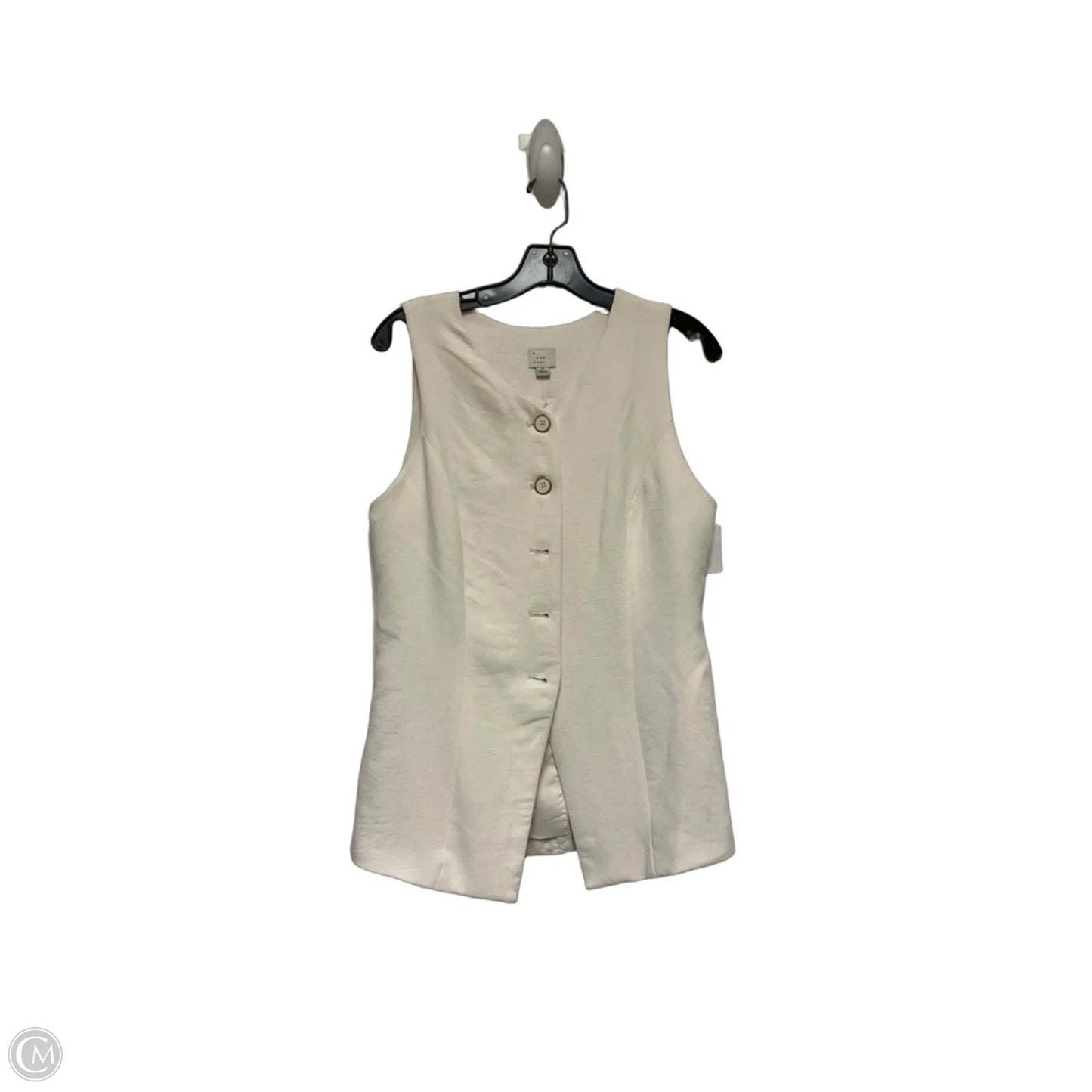 Top Sleeveless By A New Day In Cream, Size: M
