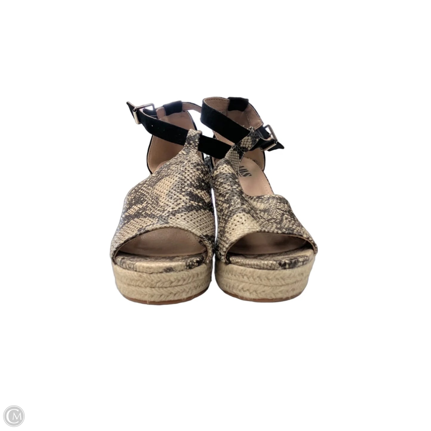 Shoes Heels Wedge By Clothes Mentor In Snakeskin Print, Size: 8