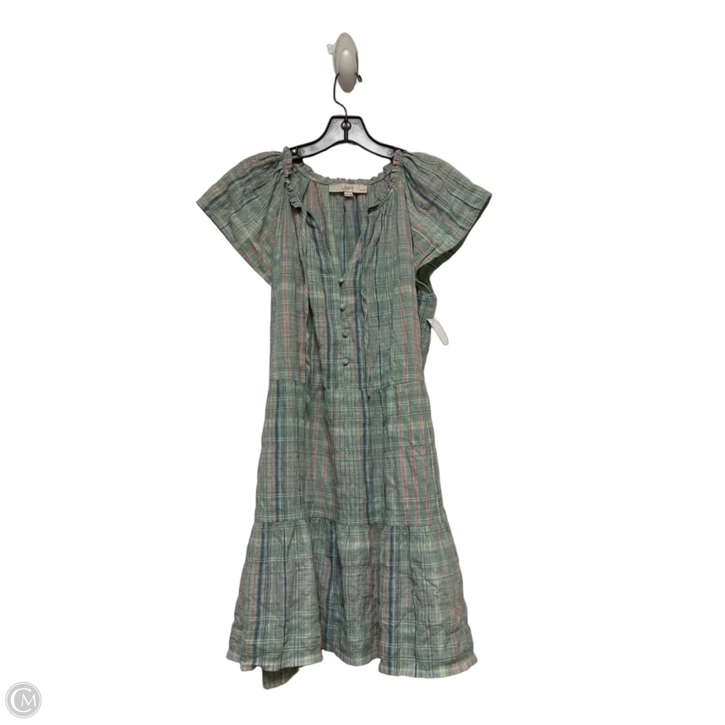 Dress Casual Short By Loft In Plaid Pattern, Size: Mp