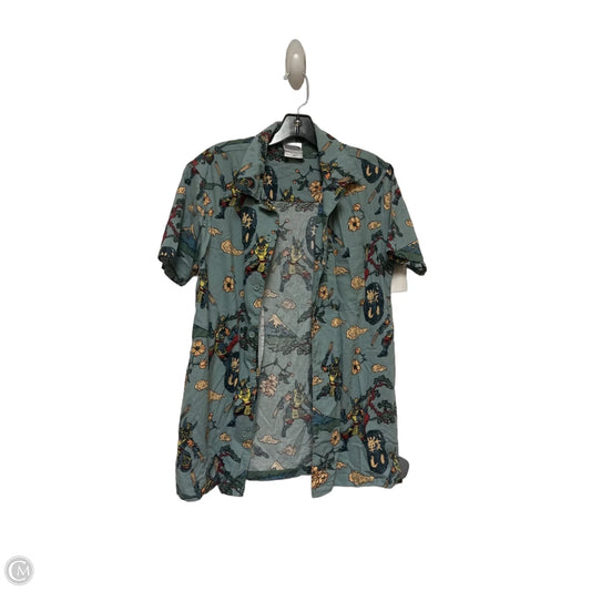 Top Short Sleeve By Disney In Teal, Size: Xs