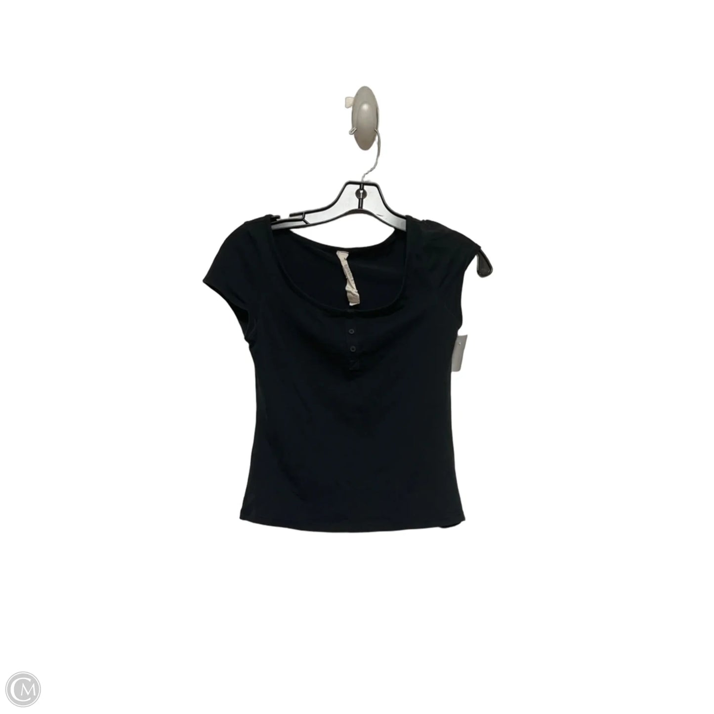 Athletic Top Short Sleeve By Lululemon In Black, Size: S
