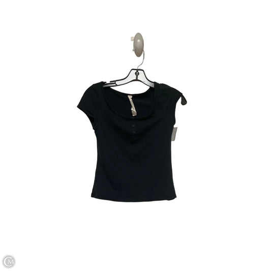Athletic Top Short Sleeve By Lululemon In Black, Size: S