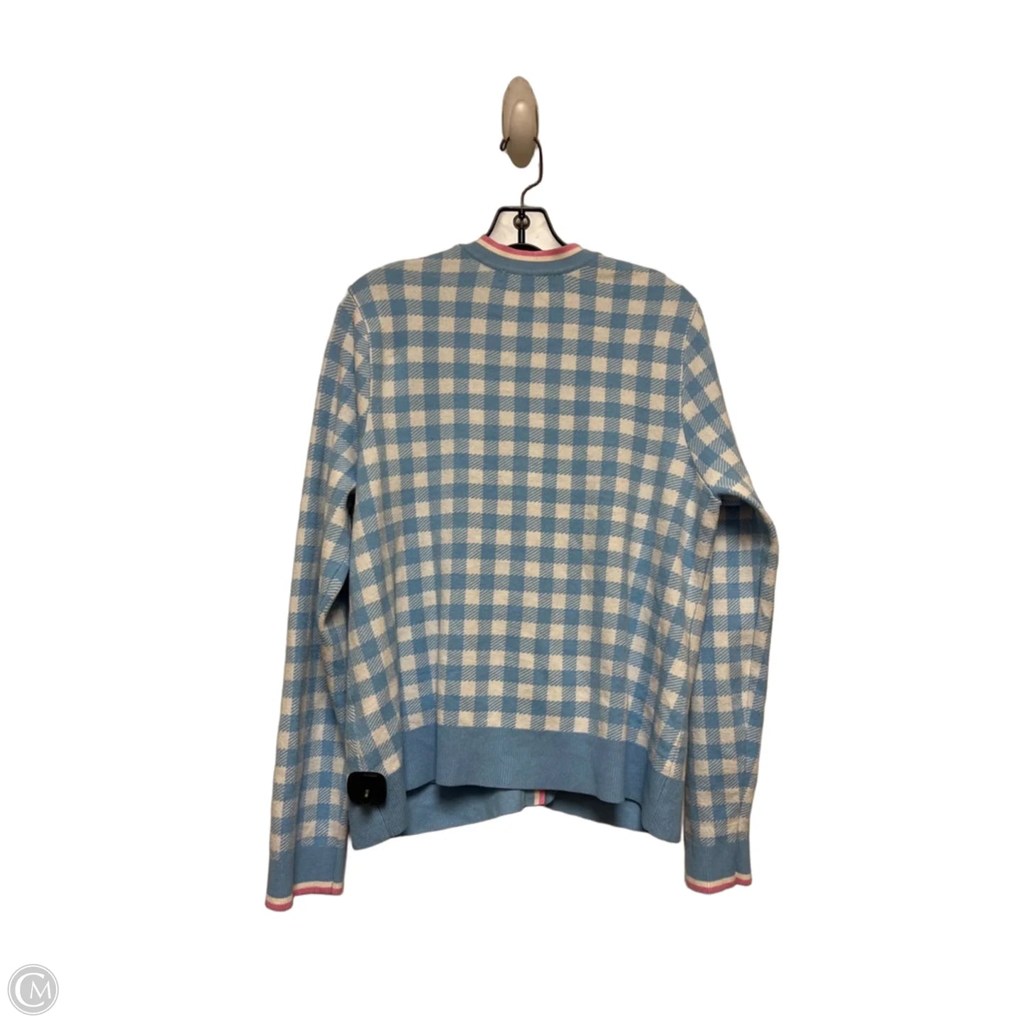Cardigan By Charter Club In Blue & White, Size: L