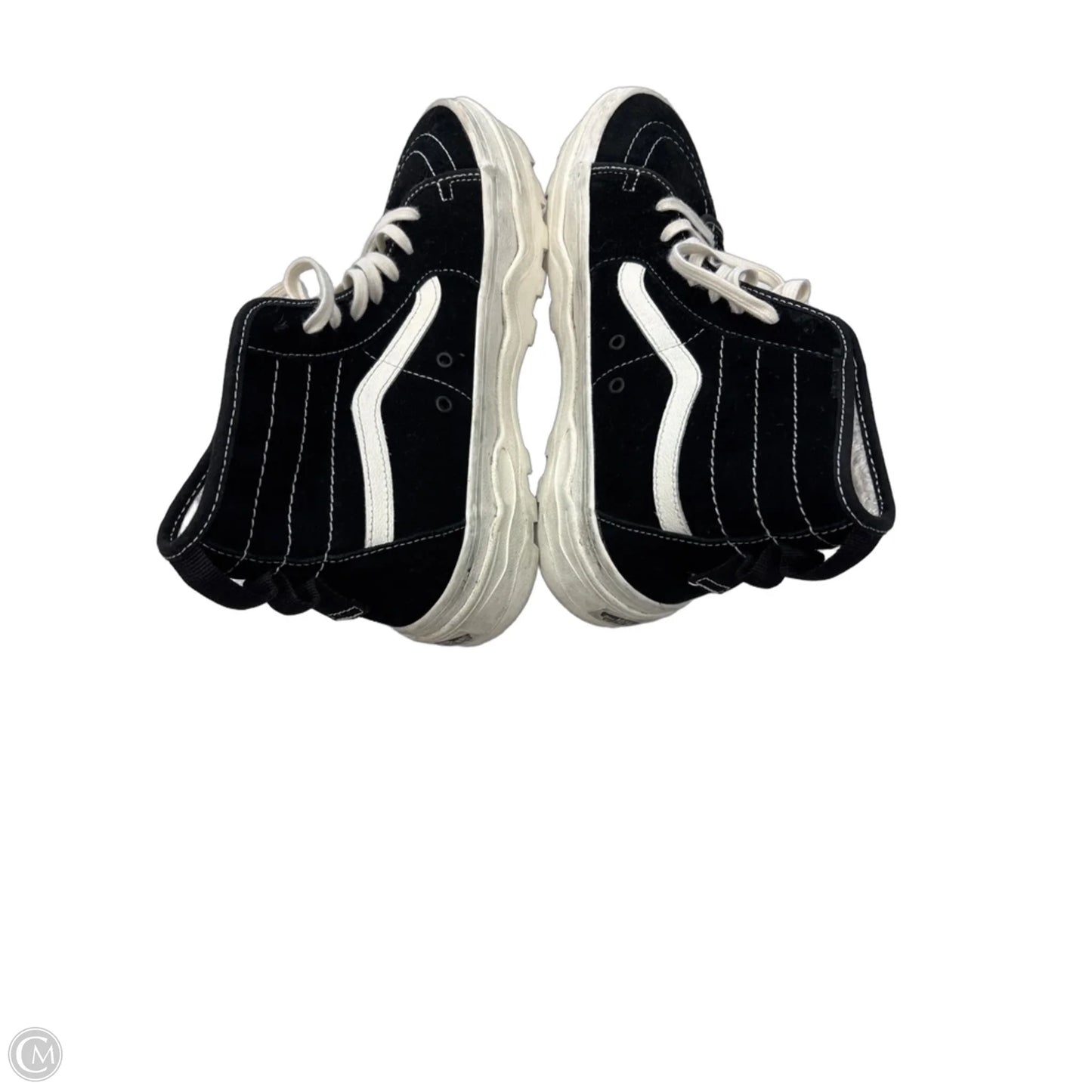 Shoes Sneakers By Vans In Black & White, Size: 9.5
