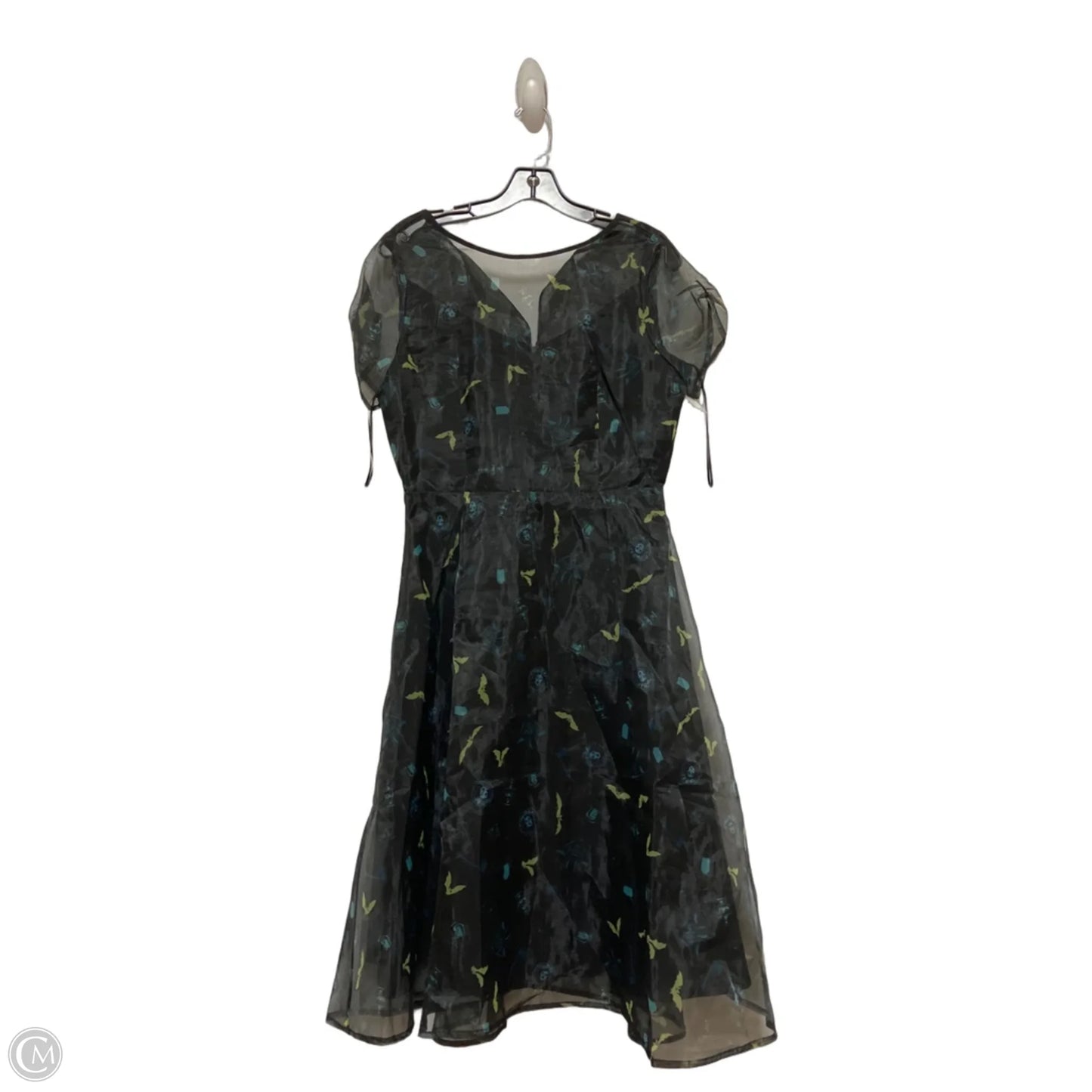 Dress Casual Midi By Clothes Mentor In Black & Green, Size: M