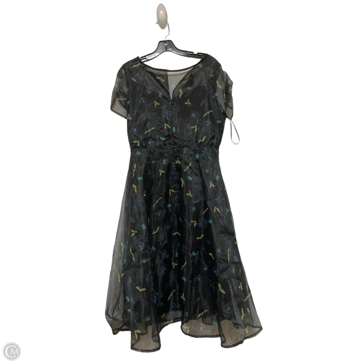 Dress Casual Midi By Clothes Mentor In Black & Green, Size: M