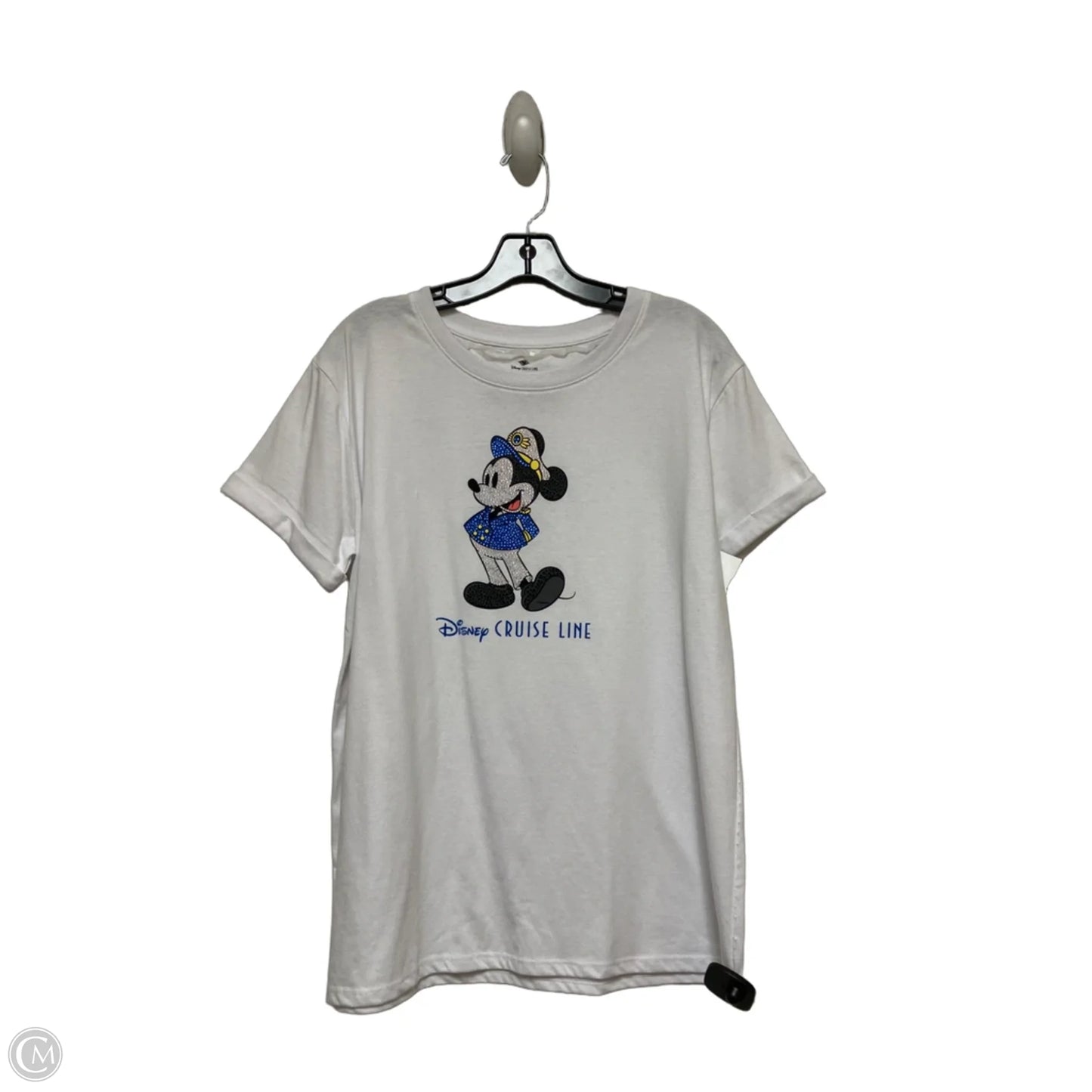 Top Short Sleeve By Disney Store In White, Size: L